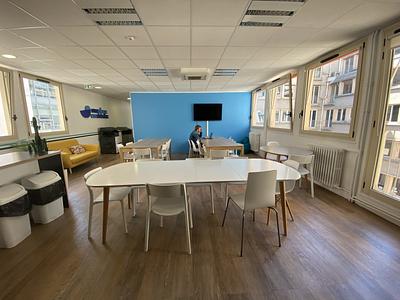 Bright, quiet open space with meeting rooms